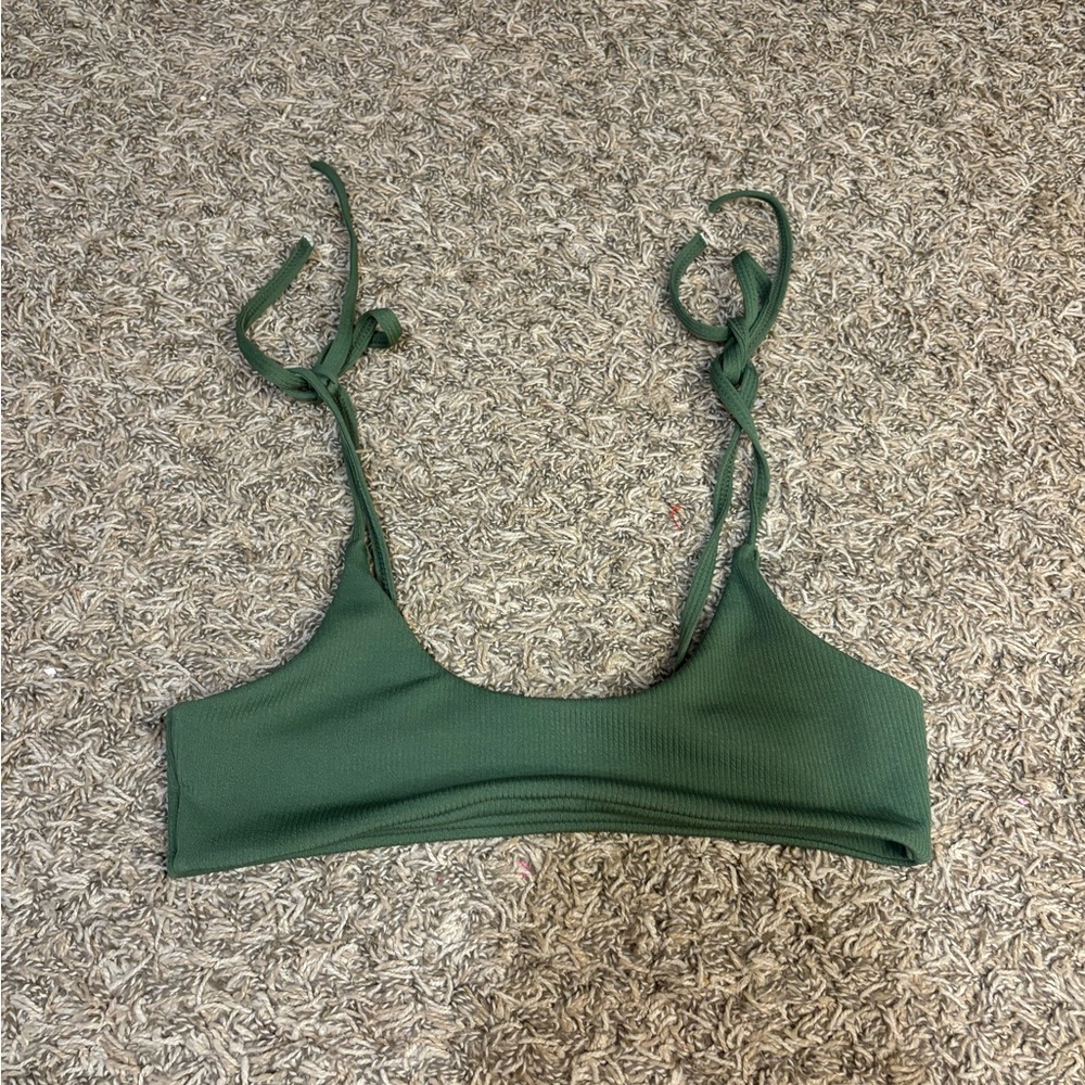 Zaful Green Bikini Top with Adjustable Straps